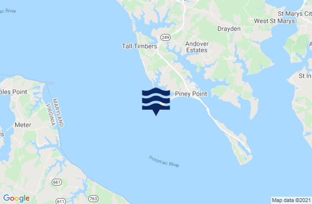 Mappa delle maree di 0.2 mile south of, United States