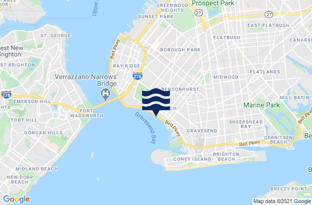 Mappa delle maree di 17th Ave, United States
