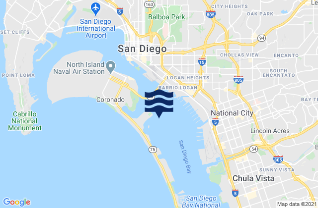 Mappa delle maree di 28th St. Pier (San Diego) 0.92 nmi. SW, United States