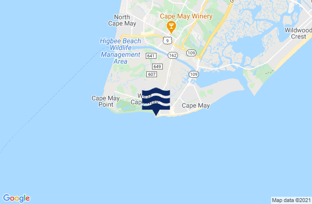 Mappa delle maree di 2nd Beach, United States