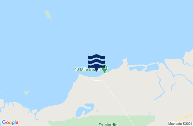 Mappa delle maree di 40 Mile Beach, Australia