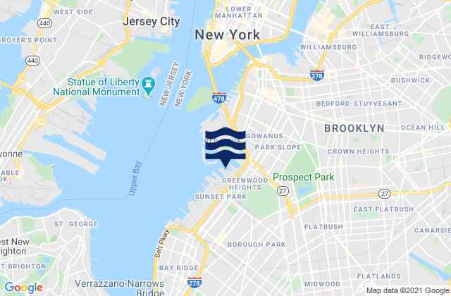 Mappa delle maree di 40th Street, United States