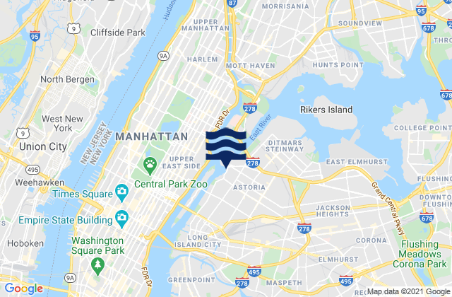 Mappa delle maree di 48th Street, United States