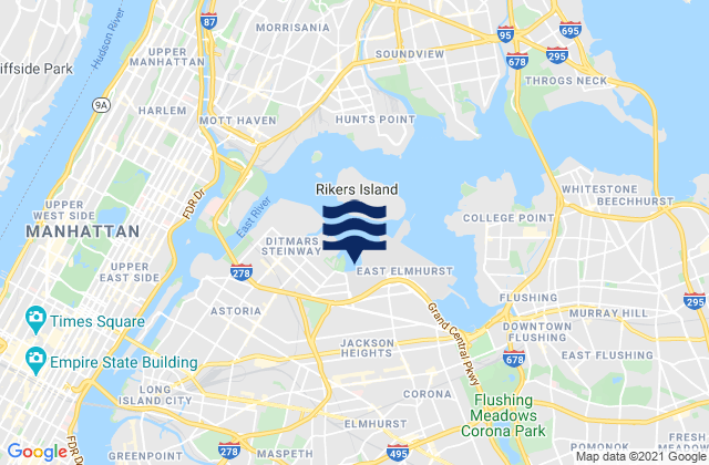 Mappa delle maree di 81st Street, United States