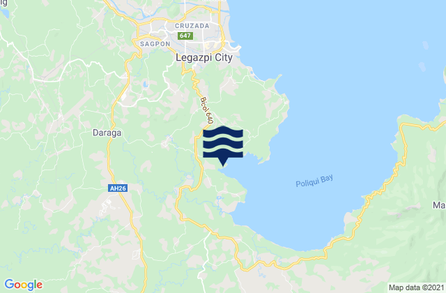 Mappa delle maree di Aanislag, Philippines