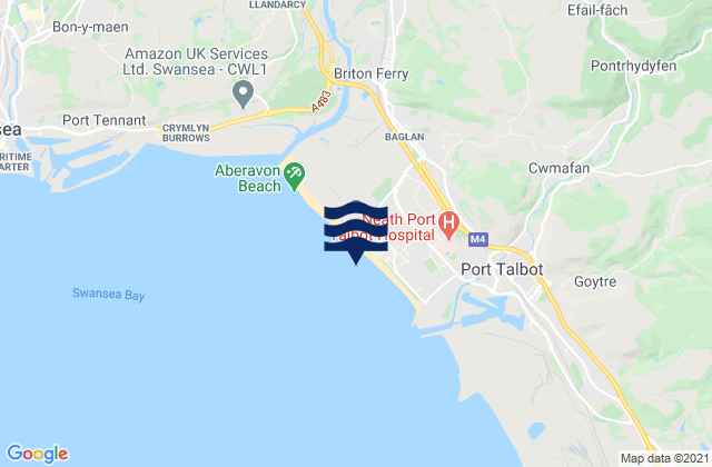 Mappa delle maree di Aberavon Beach, United Kingdom