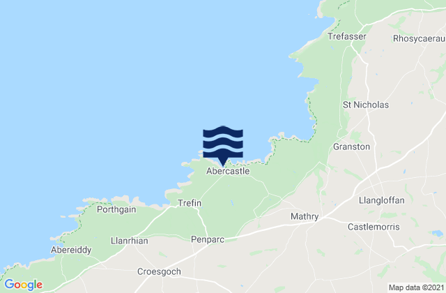 Mappa delle maree di Abercastle Beach, United Kingdom