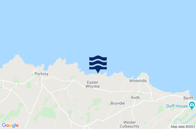 Mappa delle maree di Aberchirder, United Kingdom