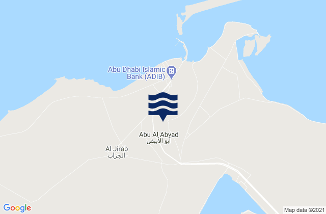 Mappa delle maree di Abū al Abyaḑ, United Arab Emirates