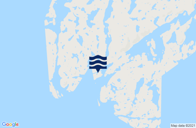 Mappa delle maree di Acadia Cove, Canada