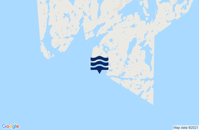 Mappa delle maree di Acadia Cove, Canada