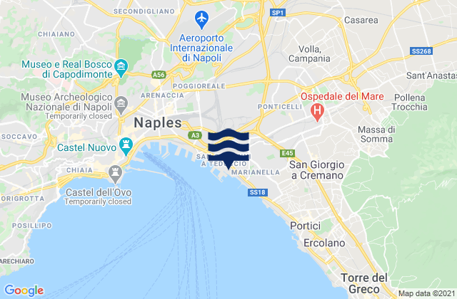Mappa delle maree di Acerra, Italy