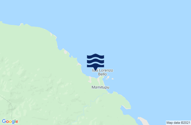 Mappa delle maree di Achutupo, Panama