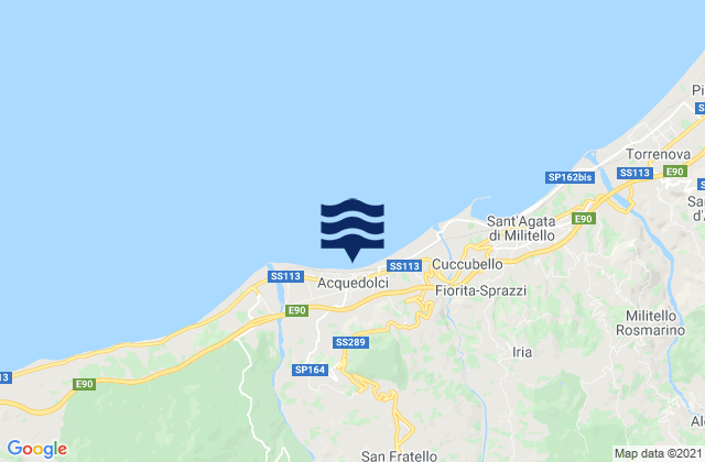 Mappa delle maree di Acque Dolci, Italy