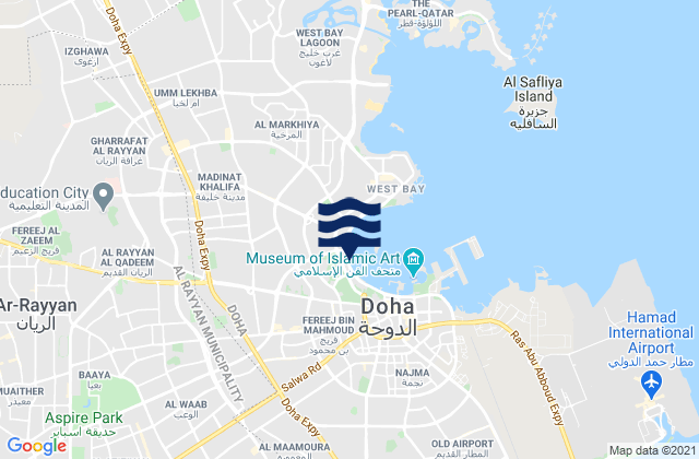 Mappa delle maree di Ad Dawhah, Saudi Arabia