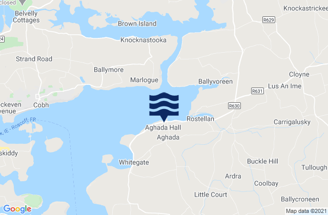 Mappa delle maree di Aghada, Ireland