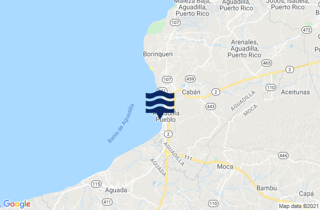Mappa delle maree di Aguadilla Barrio-Pueblo, Puerto Rico