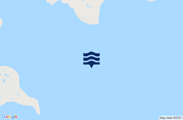 Mappa delle maree di Agvik Islet, Canada