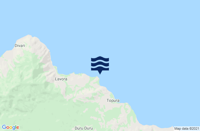 Mappa delle maree di Aigura Point, Papua New Guinea