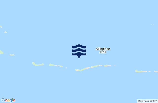 Mappa delle maree di Ailinginae Atoll, Marshall Islands