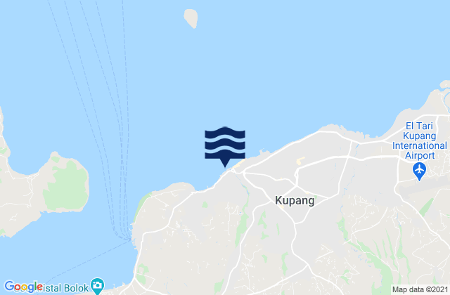 Mappa delle maree di Airnona, Indonesia