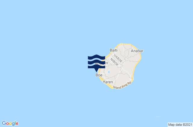 Mappa delle maree di Aiwo District, Nauru