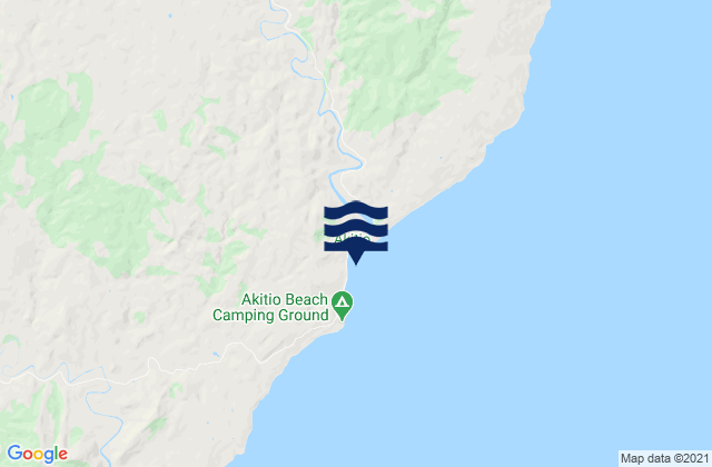 Mappa delle maree di Akitio River Entrance, New Zealand
