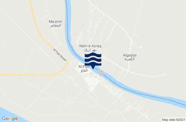 Mappa delle maree di Al Fāw, Iraq