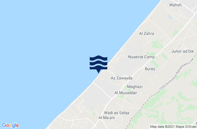 Mappa delle maree di Al Muşaddar, Palestinian Territory