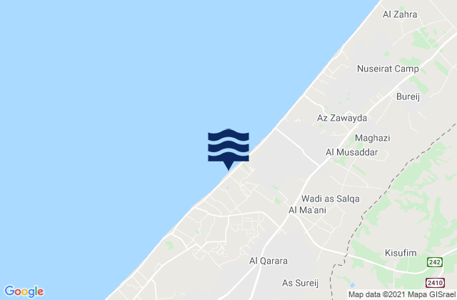 Mappa delle maree di Al Qarārah, Palestinian Territory