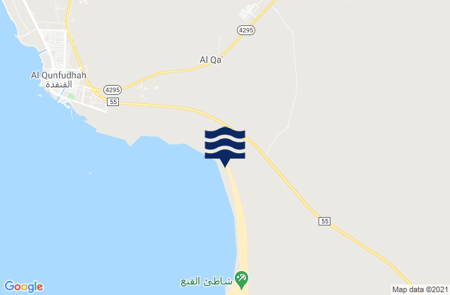 Mappa delle maree di Al Qunfudhah, Saudi Arabia