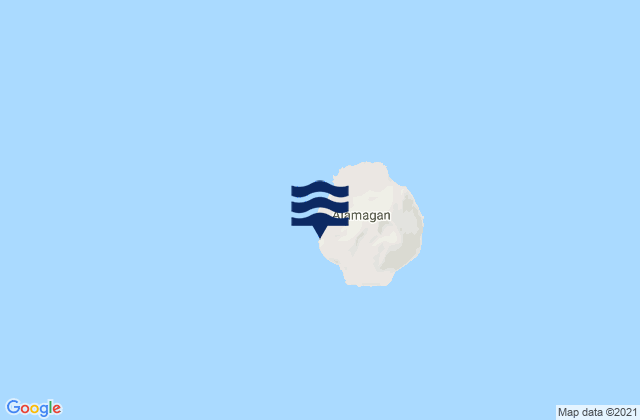 Mappa delle maree di Alamagan Island, Northern Mariana Islands