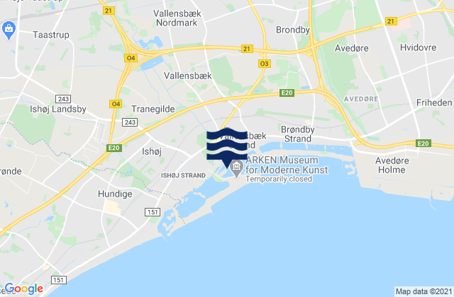 Mappa delle maree di Albertslund Kommune, Denmark