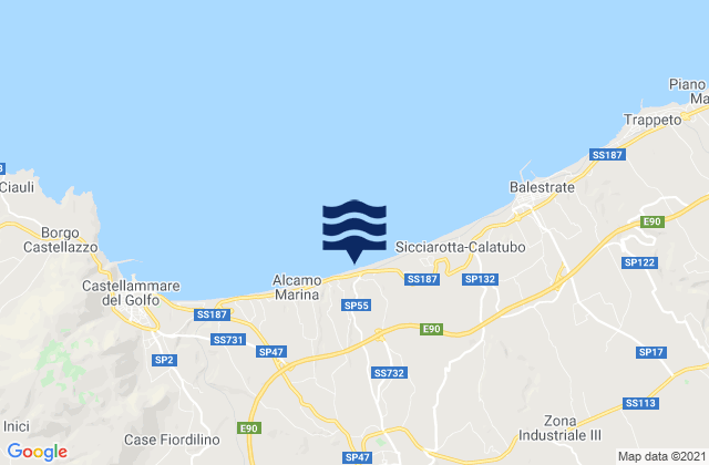 Mappa delle maree di Alcamo, Italy