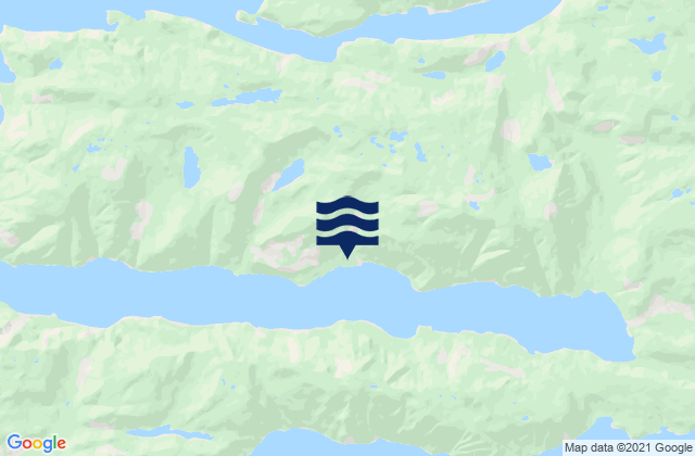 Mappa delle maree di Alison Sound, Canada