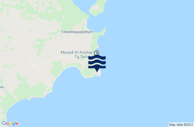 Mappa delle maree di Allealle, Indonesia