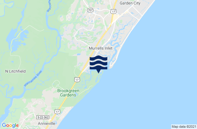 Mappa delle maree di Allston Creek, United States