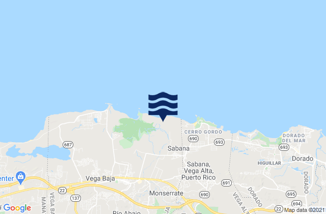 Mappa delle maree di Almirante Norte Barrio, Puerto Rico