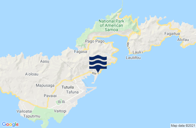 Mappa delle maree di Alofau Gas Station, American Samoa