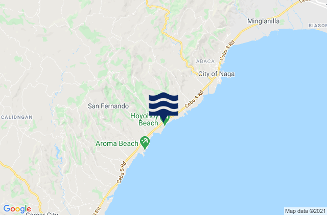 Mappa delle maree di Alpaco, Philippines