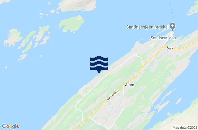 Mappa delle maree di Alstahaug, Norway