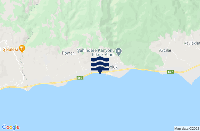 Mappa delle maree di Altınoluk, Turkey