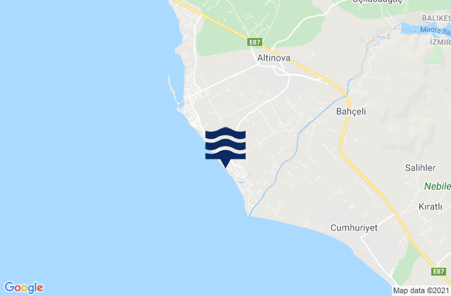 Mappa delle maree di Altınova, Turkey
