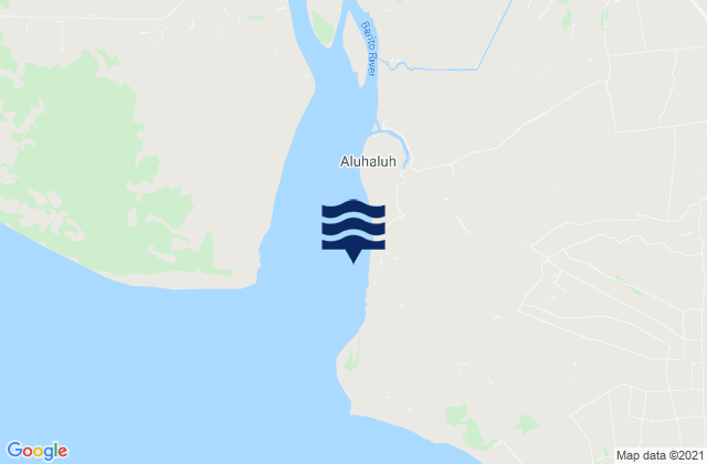 Mappa delle maree di Aluhaluh, Indonesia