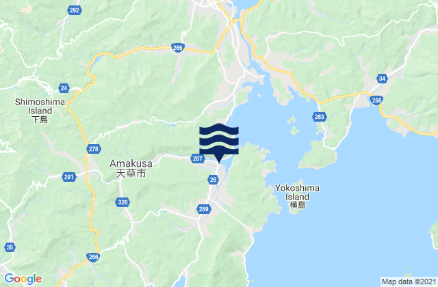 Mappa delle maree di Amakusa Shi, Japan