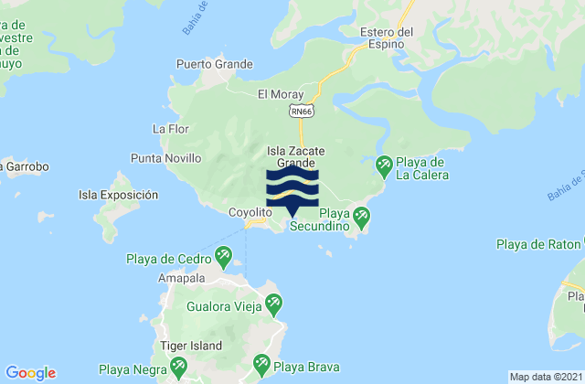Mappa delle maree di Amapala, Honduras