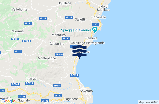 Mappa delle maree di Amaroni, Italy