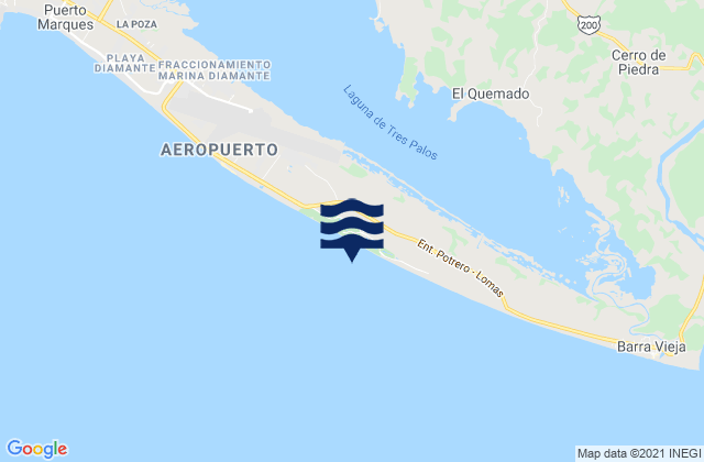 Mappa delle maree di Amatillo, Mexico
