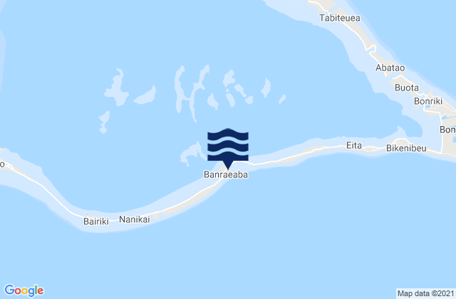 Mappa delle maree di Ambo Village, Kiribati
