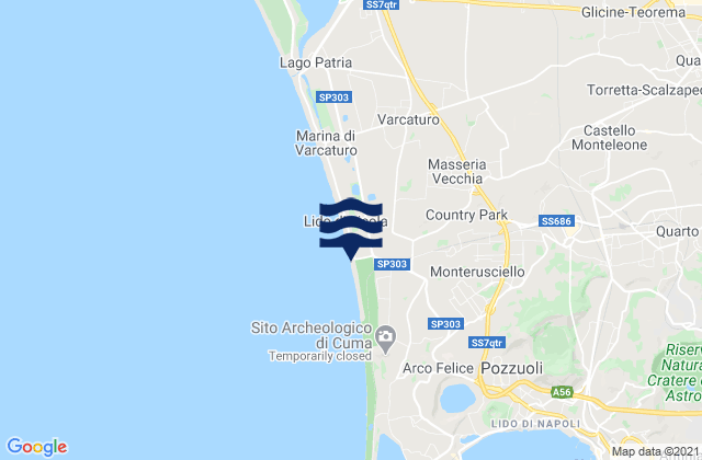 Mappa delle maree di Amodio-Massariola, Italy